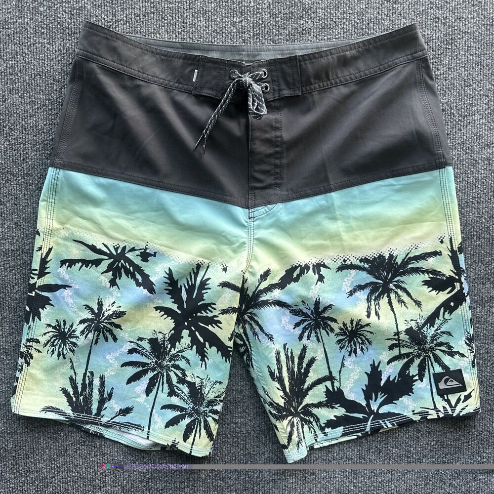 Quiksilver Highline Mens Board Shorts Swim Shorts Bulk Palm Trees  32